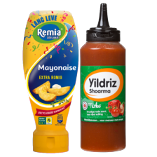 Remia snacksauzen, friteslijn, satésaus of Yildriz saus